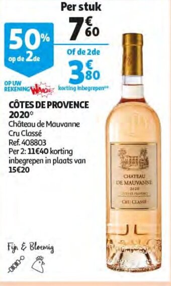 Auchan Cotes De Provence 2020 aanbieding