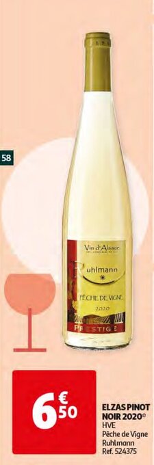 Auchan Elzas Pinot Noir 2020 aanbieding
