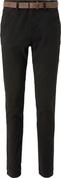Bol.com TOM TAILOR Slim Chino with belt Heren Broek - Maat 32/32 aanbieding