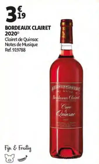 Auchan Bordeaux Clairet 2020 aanbieding