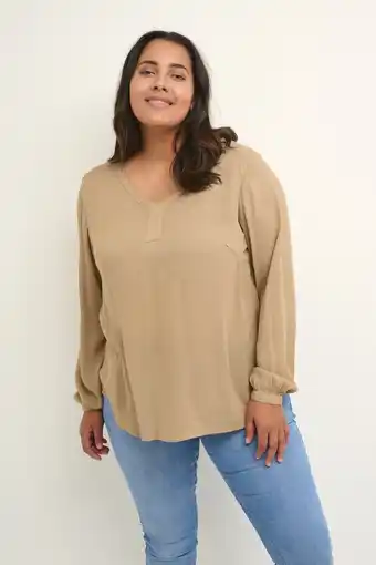 Bol.com Kaffe Curve KCami LS Blouse Dames Blouse - Maat 46 aanbieding