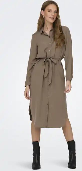 Bol.com JDY JDYDIVYA L/S ABOVE CALF DRESS WVN DIA Dames Jurk - Maat M aanbieding