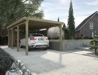 Brico Carport Weka 618 Gr.2 non traité + toit 294x591cm aanbieding