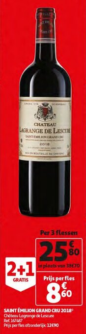 Auchan Saint Emilion Grand Cru 2018 aanbieding