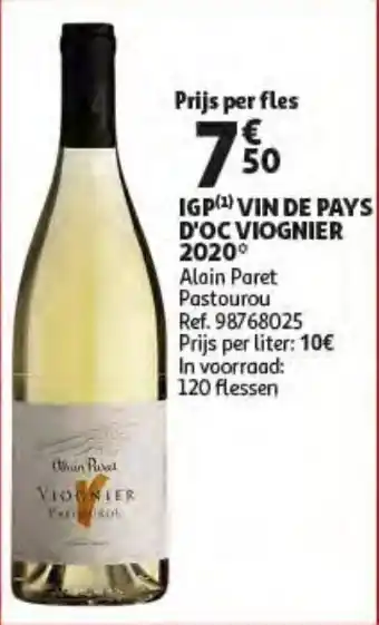 IGP Vin De Pays D'Oc Viognier 2020