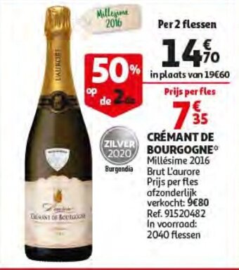 Auchan Cremant De Bourgogne aanbieding