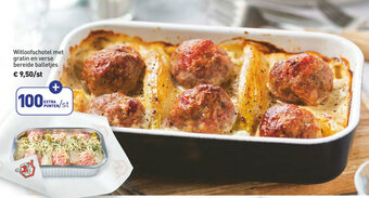 Witloofschotel met gratin en verse bereide balletjes