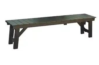 Brico Banc de jardin Central Park Pescara eucalyptus noir 181x38cm aanbieding