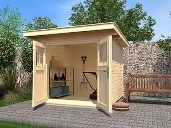 Brico Abri de jardin Weka 179 GR.4 naturel 295x239cm aanbieding