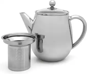 Bol.com Bredemeijer - Theepot Duet Eva 1,1L met filter - Dubbelwandig glans RVS aanbieding