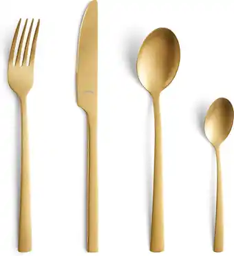 Bol.com Amefa Manille Stonewash Bestekset -16 delig - Goud - 4 persoons aanbieding