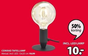 Jysk Conrad tafellamp aanbieding