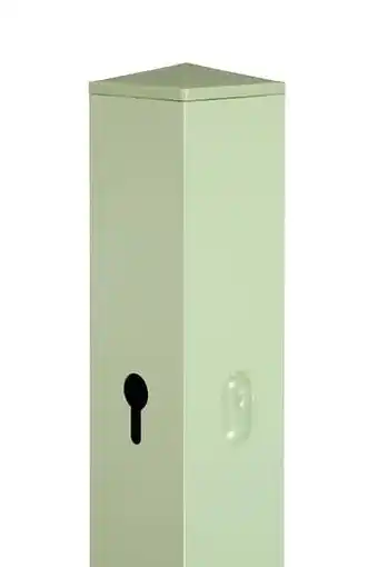 Brico Poteau pour brise-vue aluminium beige 6x6x160cm aanbieding