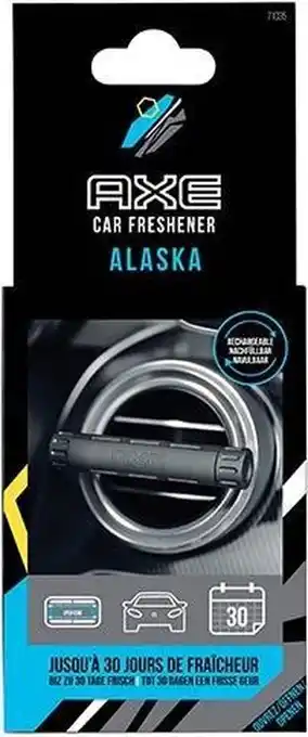 Bol.com Axe Luchtverfrisser Alaska Aluminium Zwart/zilver 3-delig aanbieding