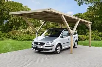 Brico Carport simple 612 Weka sans toit 360x606cm aanbieding