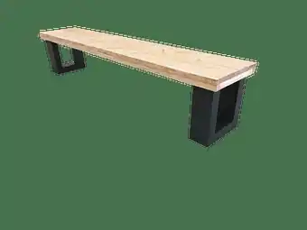 Banc de jardin Wood4you New England Douglas bois + coussin 120x38x45cm