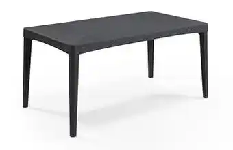Brico Allibert table de jardin ’Girona’ wicker graphite 160x90cm aanbieding