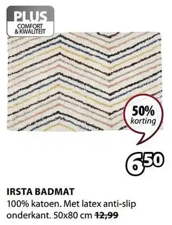 Jysk Irsta badmat 100% katoen aanbieding