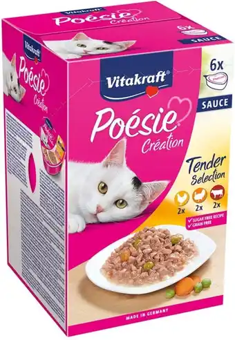 Bol.com Vitakraft Poesie Multipack Sauce Pouch - Kattenvoer - Kip Rund 6x85 g aanbieding