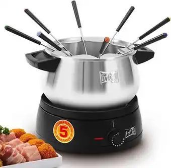 Bol.com Fritel FO 2470 - Elektrische fonduepan 1,5l - 8 fonduevorkjes aanbieding