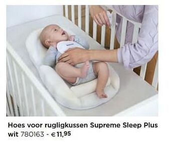 Hoes voor rugligkussen supreme sleep plus wit