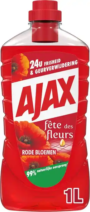 Bol.com Ajax Allesreiniger Fete de Fleur Rode bloemen 1 liter aanbieding
