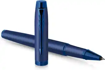 Bol.com Parker IM Monochrome rollerballpen | zwarte inkt | blauwe afwerking en details | fijne punt | geschenkverpakking aanbieding