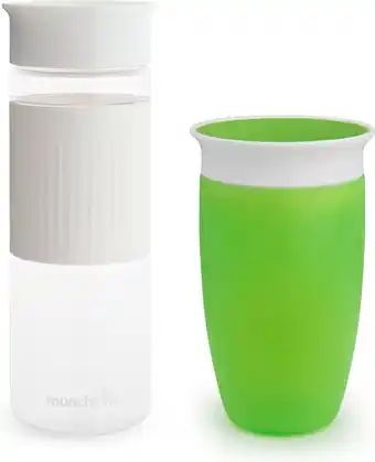 Bol.com Munchkin Miracle 360° Ouder/Kind Set - Antilek - BPA-Vrij - Wit/Groen aanbieding