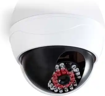 Bol.com Dummy Beveiligingscamera - Dome - Batterij Gevoed - Binnen - Wit aanbieding
