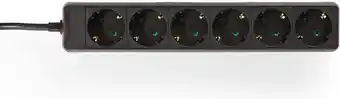 Stekkerdoos - Randaarde stekker / Type F (CEE 7/7) - 6-wegs - 3.00 m - 3680 W - 16 A - Soort aarding: Zijcontacten - 230 V AC
