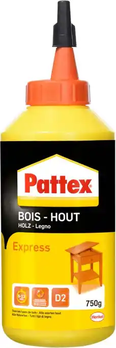 Bol.com Pattex Express 750 g Bottle | Sneldrogende Houtlijm voor Alle Klussen | Houtlijmen voor Snelle Droging aanbieding