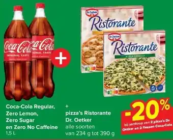 Carrefour Coca-Cola Regular, Zero Lemon, Zero Sugar en Zero No Ca eine aanbieding