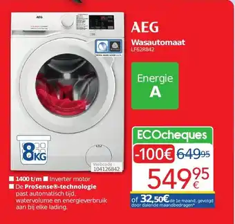 Eldi AEG Wasautomaat 8kg aanbieding