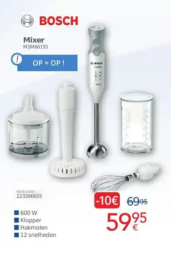 Eldi BOSCH Mixer 600W aanbieding