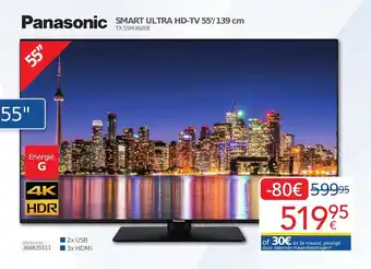 Eldi Panasonic SMART ULTRA HD-TV 55/139 cm aanbieding