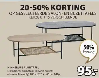 Jysk HINNERUP SALONTAFEL aanbieding