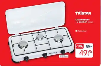 Eldi TRISTAR Gaskomfoor - 3 bekken aanbieding
