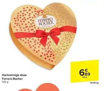 Carrefour Hartvormige doos Ferrero Rocher aanbieding