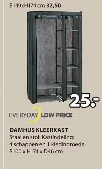 Jysk DAMHUS KLEERKAST aanbieding