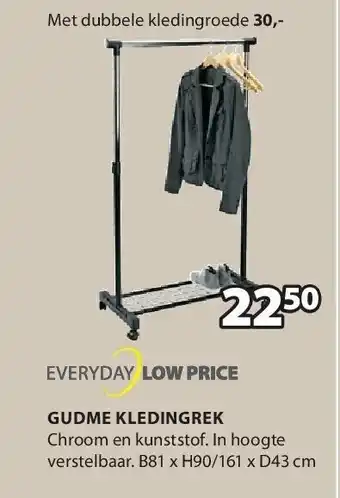 Jysk GUDME KLEDINGREK aanbieding