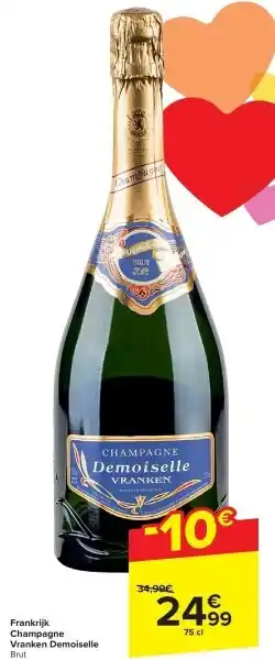 Carrefour Frankrijk Champagne Vranken Demoiselle aanbieding