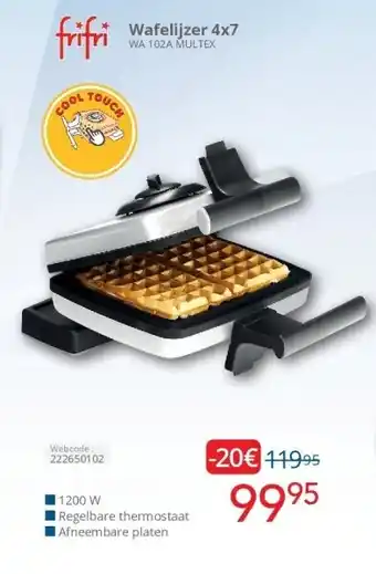 Eldi Wafelijzer 4x7 aanbieding