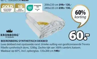 Jysk BEERENBERG SYNTHETISCH DEKBED aanbieding