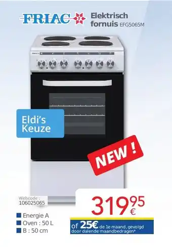 FRIAC Elektrisch fornuis B: 50cm