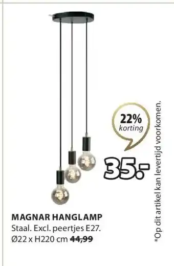 Jysk MAGNAR HANGLAMP aanbieding