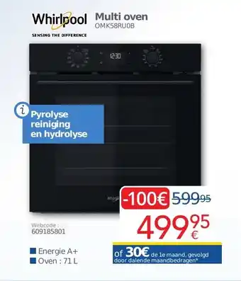 Eldi Whirlpool Multi oven 71L aanbieding