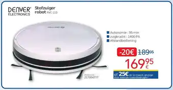 Eldi DENVER Stofzuiger robot aanbieding