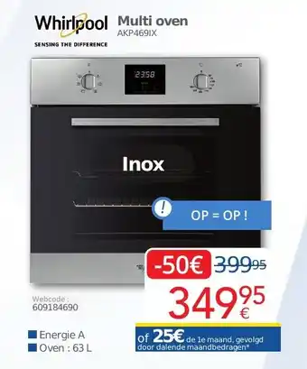 Eldi Whirlpool Multi oven 63L aanbieding