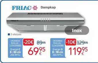 Eldi FRIAC Dampkap B: 60cm aanbieding