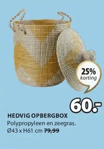 Jysk HEDVIG OPBERGBOX aanbieding